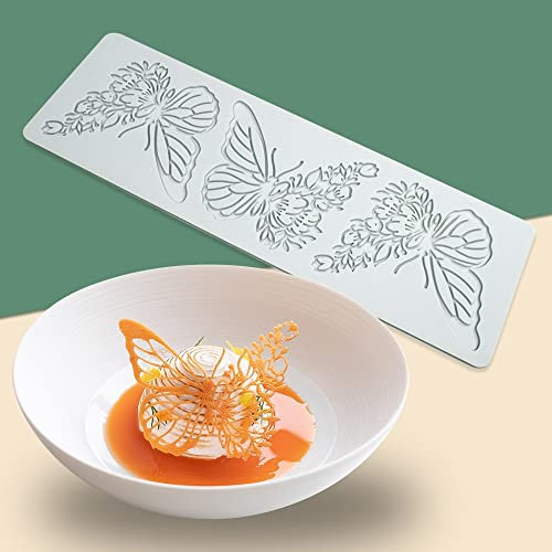 Moule en silicone 3D en forme de feuille creuse pour chocolat, bonbons, aliments, cuisine, repas, fondant, argile polymère (papillon L _ 28,5 x 9,1 x 0,3 cm)