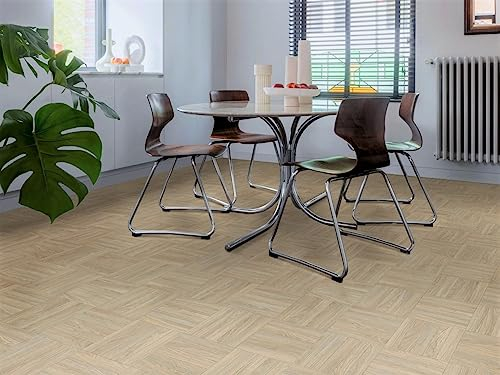 PVC Bodenbelag Vinylboden in Stäbchenparkett, hell, DIN-A4 Musterstück