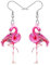 LONYOO Acryl Niedlich Rosa Flamingo Ohrringe Baumeln Drop Schmuck süße Flamingo Geschenke für Frauen Mädchen Vogel Charms (Rosa)