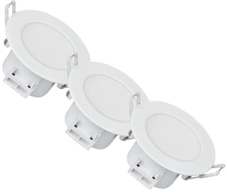 Lot de 3 spots LED encastrable BBC (RT2012/RE2020) IP65 - spécial salle de bain - 6.5W 570 LM 3000K - garantie 5 ans