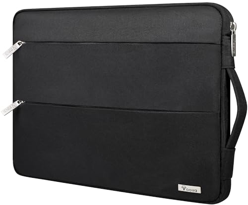 Voova Laptophülle 15 6 15.6 16 zoll Laptop Hülle Macbook Pro 16 Notebook Tasche Sleeve Case Bag Schutzhülle Laptoptasche Notebooktasche Damen Herren Perle Schwarz