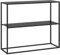 HOMCOM Konsolentisch, Flurtisch mit 2 Ebenen Sofatisch, Beistelltisch mit Kippschutz, Dekotisch für Wohnzimmer, Diele, Stahl, 90 x 30 x 75 cm, Schwarz