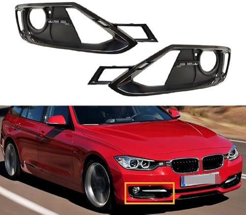 Auto Nebelscheinwerfergitter Ersatz für BMW F30 F31 2012 2013 2014 2015, Auto Frontstoßstange Nebelscheinwerfer Gitter Mesh Nebelscheinwerferabdeckung Auto Zubehör
