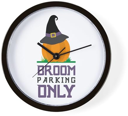 CafePress Broom Parking 10 Wall Clock for Livingroom, Kitchen, or Office
