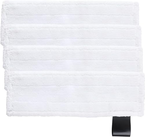 WOKEEPOW Mikrofaser-Tuchset Kompatibel für Kärcher Dampfreiniger Zubehör EasyFix SC 2, SC 3, SC 4, SC 5 Bodendüse, Waschbar Bodentücher,4-Stück-Set,Ersatzteile