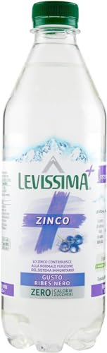 Levissima+, Acqua con Zinco Gusto Ribes Nero 3 Bottiglie da 50 cl