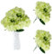 astylishome Artificial Flowers for Outdoor 72 pcs Real Touch Hydrangea Fake Hydrangeas Bouquet Flower with Stems for Wedding Party Office Home Decoration Green 1116