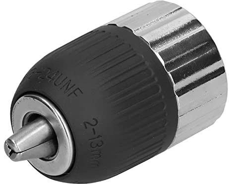 Portabrocas Roscado de Orificio Pequeño Portabrocas Manual de Acero de Fácil Corte de 2-13 Mm con Diseño Convexo Cóncavo de Superficie para Taladros Eléctricos