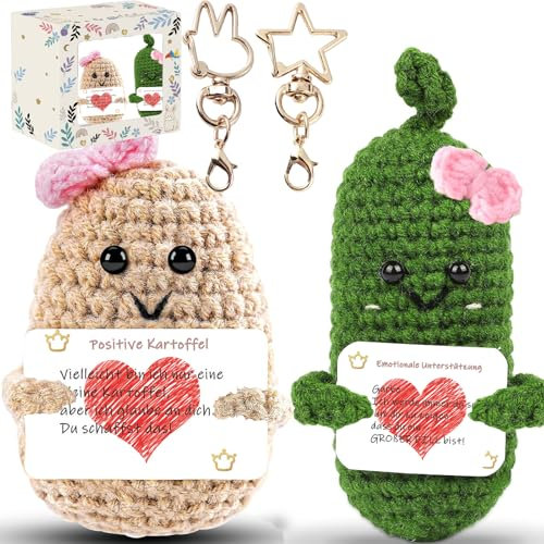 Positive Potato Gurke, Geschenk für den Freund, Lustige Positive Kartoffel, Motivationsgeschenke, Kleine Geschenke Beste Freundin, Umarmung Pocket Hug Kartoffel Glücksbringer Prüfung (Potato Gurke-C)