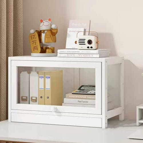 GLMGBP Vitrine mit Glastüren, Schaukasten, Glasvitrine, Schaukasten für Sammlerstücke, transparent und staubdicht auf DREI Seiten, Starke Tragfähigkeit (Farbe: 1f, Größe: 60 cm)