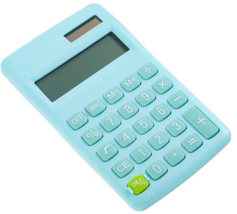 Housoutil Calculatrice Petite De Poche avec Écran LCD Chiffres Et Fonction Solaire Batterie Outil De Calcul Léger Décoratif pour Bureau École