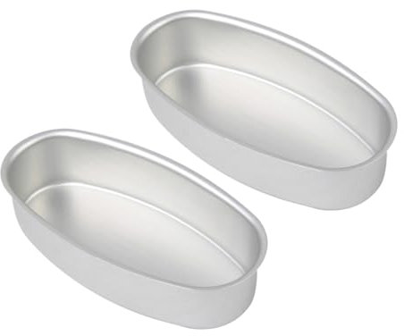 OFFSCH 2pcs Oval Shaped Baking Molds Baking Plate Bread Cake Easy Clean Home Restaurant Use
