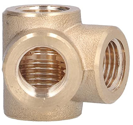 tee de Salida Lateral de 4 Vías, Accesorio de Tubería de Hierro en Espiral de Cuatro Vías para Alta Dureza, Anticorrosión sin Deformidad, Rosca Profunda
