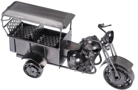 VICASKY Metall-Dreirad-Modell, Handwerk, Vintage-Stil, Desktop-Ornament, Niedliche Miniatur-Dreirad-Figur, Mini-dreiräder, Lebensechter Dreirad-schmuck