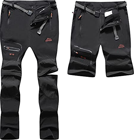 BenBoy Herren Wanderhose Wasserdicht Zip Off Outdoorhose Atmungsaktiv | Trekkinghose Schnell Trockend Leicht Camping Sommer Softshellhose Funktionshose