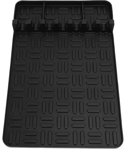 Tapis de cuisson en silicone ZUUOZBYY, résistant à la chaleur, lavable et réutilisable, souple et flexible, idéal pour la cuisson, les grillades et le camping. (Noire)