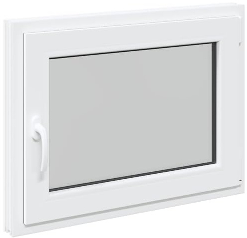vidaXL Finestra per Soffitta RISOR 80 x 70 cm PVC e Vetro Bianco, Finestra seminterrato moderna, vetro resistente in PVC, efficiente dal punto di vista energetico, isolamento termico, insonorizzata
