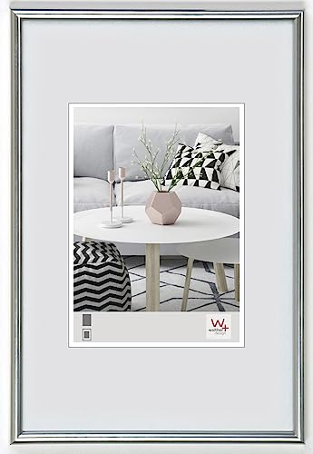 walther design Bilderrahmen silber 40 x 60 cm Galeria Kunststoffrahmen KS460H