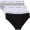 Calvin Klein Hip Brief 3Pk 0000U2661G, Slip, Uomo, Multicolore (Black/White/Grey Heather), XL