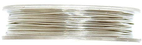 The Craft Factory Coloured Brass Wire - Silver, 5m x 0.5mm