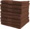 NatureMark 8er Pack Handtücher, 100% Baumwolle, 50 x 100 cm, Handtuch Set Schokobraun
