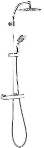 Wirquin 60721389 Colonne de douche avec mitigeur thermostatique Milano Comfort 4 jets, chromé