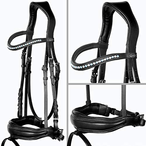 Heinick-Reitsport Trense Soft Schwarz anatomisch Custom ~ Luxor ~ WB VB Größe Vollblut/Cob
