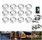 10er WIFI LED Bodeneinbauleuchten Terrassenbeleuchtung Arbeitet mit Alexa,WiFi Smart Phone Ø45mm IP67 Wasserdicht LED Einbaustrahler Bodenstrahler