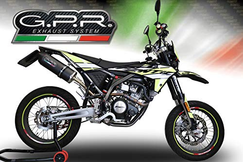 Homologierte auspuff mit verbindungsrohr GPR Furore Nero Kompatibel mit Fantic Motor 125 M Performance 2019/20 e4