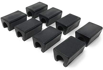 Design61 Klemmschalengleiter 8er Set Stuhlgleiter Bodenschongleiter Ø 10 mm Silencer Möbelgleiter