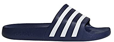 adidas Aqua Damen-Badeschlappen, Adilette, Sandalen, Dunkelblau/Weiß/Dunkelblau,