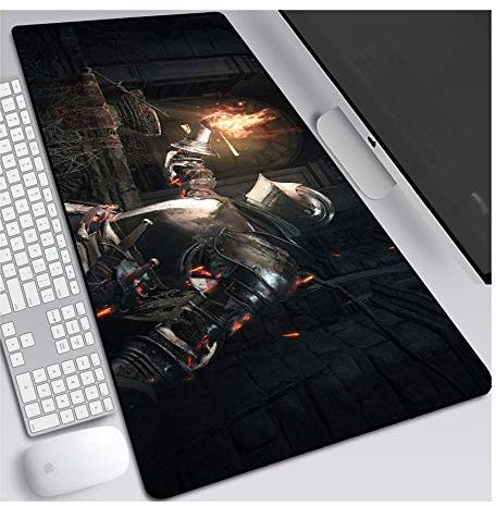 ITBT Mauspad Dark Souls XXL Gaming Mauspad, 900x400mm Anime Mousepad, Höchstmaß an Präzision, extra stark vernähter Rand, gummierte Unterseite, Desktop Computer, G