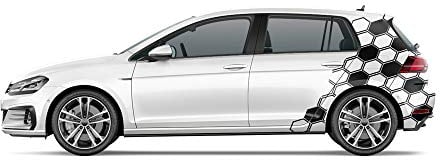 Auto-Dress Universal Aufkleber Set/Dekor - Motiv: Waben (Farbwunsch)