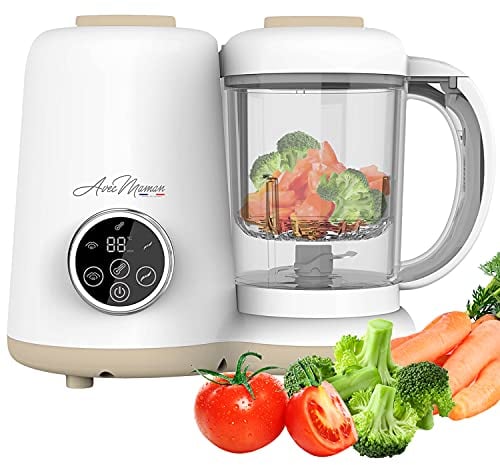 Avec Maman - Baby Chef 4-in-1 Food Processor for Babies - Steamer | Blender | Bottle Warmer | Jar Warmer | Sterilizer | Multifunctional Baby Food Maker | BPA-Free & Certified Safe | NEW 2023