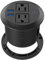 Œillet d'alimentation de bureau avec chargeur USB-C, prise d'alimentation encastrée avec 2 sorties CA, rondelle d'alimentation à montage encastré avec 3 ports de charge USB