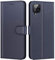 New&Teck Coque pour Samsung Galaxy A12, Housse Etui Portefeuille Cuir Multifonction, Fermeture Magnétique à Clapet Anti-Choc Bleu