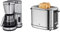 WMF Lono Aroma Kaffeemaschine (1000 W, mit Glaskanne, Filterkaffee, 10 Tassen) & Lono Toaster Edelstahl, Doppelschlitz Toaster mit Brötchenaufsatz, 2 Scheiben, XXL-Toast, 7 Bräunungsstufen