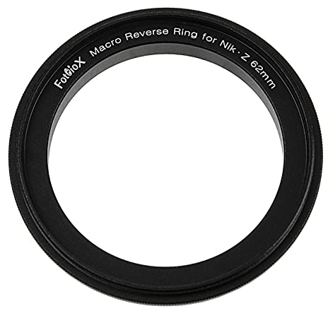 Fotodiox Makro-Umkehrring, kompatibel mit 62-mm-Filtergewinde für Nikon Z-Mount-Kameras – für Rückfahrobjektive
