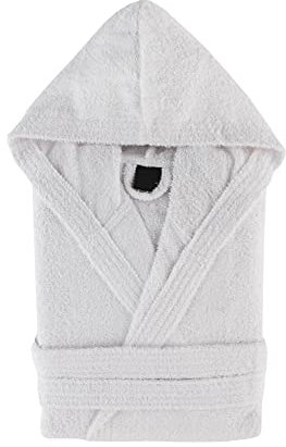 Top Towel Élégant Peignoir pour Femme et Homme 100% Coton, 500 g/m² -Option Capuche-Doux et Absorbant pour Douche, Spa et Piscine, Blanc, XL