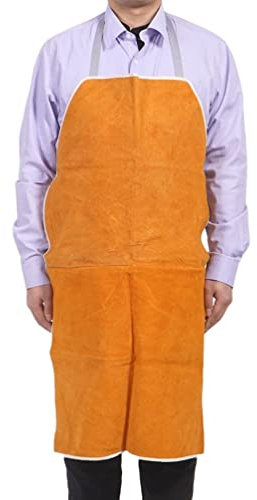 Schweißerschürze Rindslederschweißschürze, Hitzebeständige Und Flammhemmende Schwere Arbeitsschutzschürze, Blacksmith-Holzbearbeitung Dauerhafte Schürze