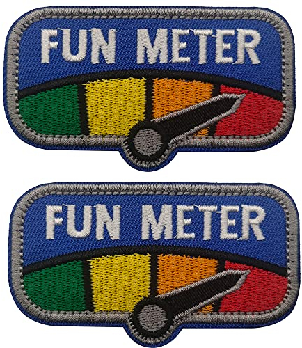 Fun Meter bestickte Applikationen Nähen Patch Emblem Abzeichen Moral Tactical Military Patch Klettverschluss Rückseite