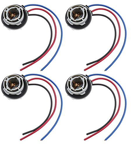 OTOTEC 4 Stück 1157 Lampenfassung BAY15D Lampenfassungsadapter Basisanschluss für Rücklicht, Bremslicht, Markierungslicht, Tagfahrlicht, Rückfahrscheinwerfer