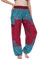 CHAINUPON Haremshose für Damen, Boho, lockere Yogahose, lässig, Bohemian, Hippie, Lounge, Elefant, Pyjamahose, Mandala-Rot, 12-16