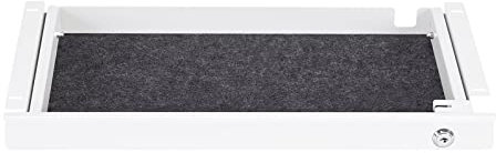 SOTECH Schreibtisch Unterbauschublade abschließbar weiß (500 x 265 x 45 mm) Schreibtischschublade mit trennbaren Innenschienen, kugelgelagerte Führungsschienen