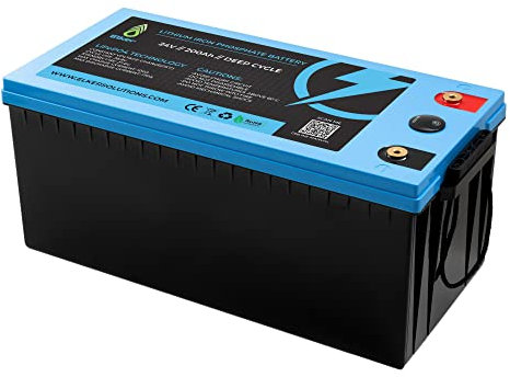 LiFePO4 24V 200Ah Akku - Lithium-Batterie mit BMS & LED-Anzeige - 4000+ zyklen, für Solaranlage, Wohnmobil, Boote, Camping - Ersatz für Blei- & AGM-Batterien