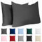 Kissenbezug 50x80 Renforcé Baumwolle (2er-Set) - Anthrazit - Dicht gewebt mit 57 Fäden/cm² - Kopfkissenbezug 50x80 cm - Oeko Tex Zertifiziert - Dreamzie