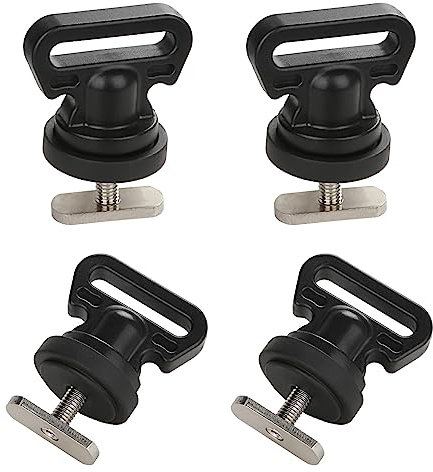 Atader Lot de 4 attaches verticales pour montage de piste de kayak, pour sécuriser la glacière, la caisse et d'autres accessoires de kayak à suivre