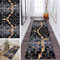ZDYHMrj Läufer Teppich Lang Flur rutschfest Waschbar 40X80CM Küche Korridor TeppichLäufer für Flur Schwarz Blau Gold Schlafzimmer Wohnzimmer Polyester Teppichmatte Dauerhaft, Anpassbar Küchenteppich