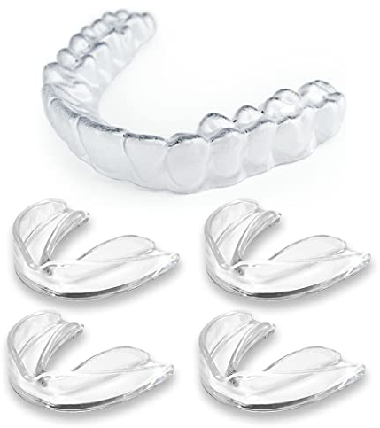 KOHEEL Zahnschiene für nächtliche Zähneknirschen, formbaren Aufbissschienen, stoppt Bruxismus, beseitigt Zähneknirschen, Maßgeschneiderte Passform Knirscherschiene (4 große Größen)