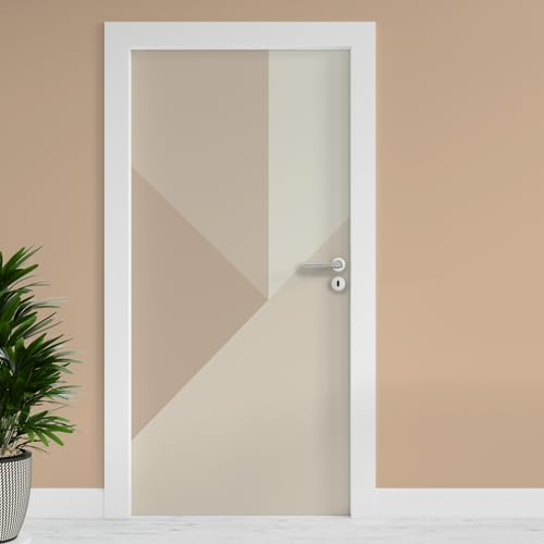 Finest Folia Türfolie 90x200 cm Türtapete Türposter Folie für Tür Wohnzimmer Kinderzimmer Küche Türaufkleber Bad Aufkleber selbstklebend TF02 (11 Beige Formen)